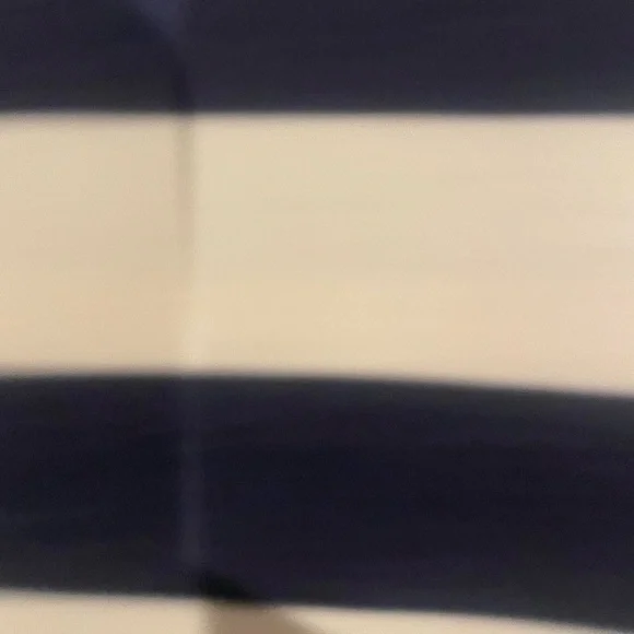 Polo Ralph Lauren Navy and Cream Striped The Big Shirt Polo Size XL With Crest - Picture 4 of 9